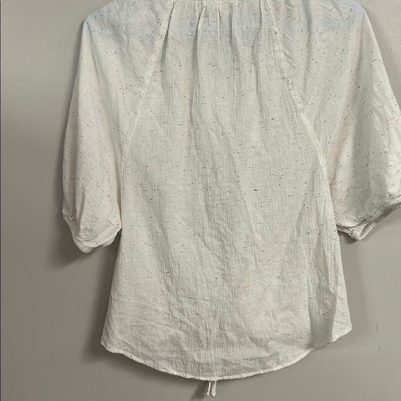 Women's White Button-Down Top - Picture 5 of 5